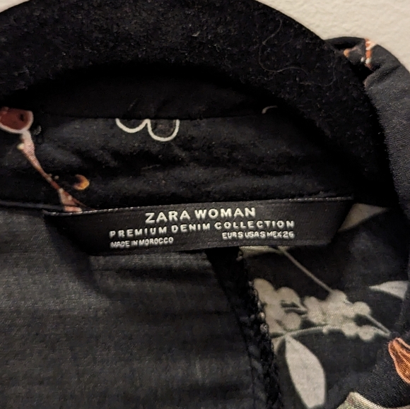 Zara Dress Premium Denim Collection Floral - Picture 6 of 6